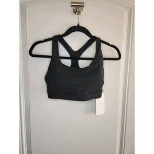 NWT Athleta Ultimate Interval Sports Bra Medium A-C Black Medium Impact Running